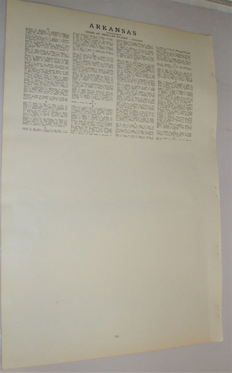 Map Page, Arkansas, 1932, Large 13.5" by 19.75" 2 Full Pages