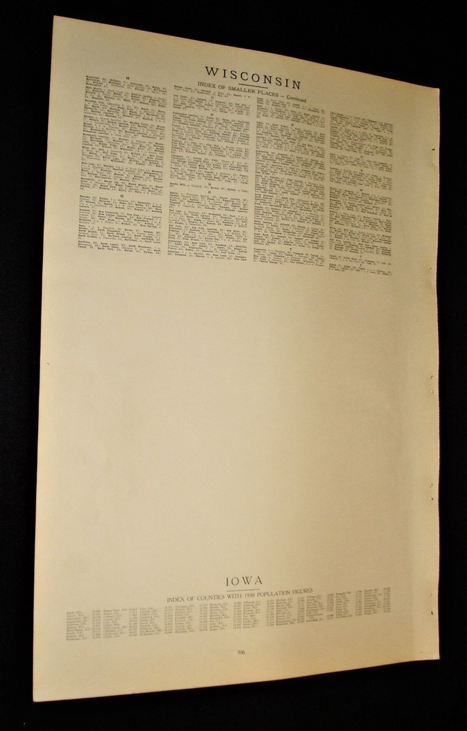 Map Page, Wisconsin, 1932, Large 13.5" by 19.75" 2 Full Pages