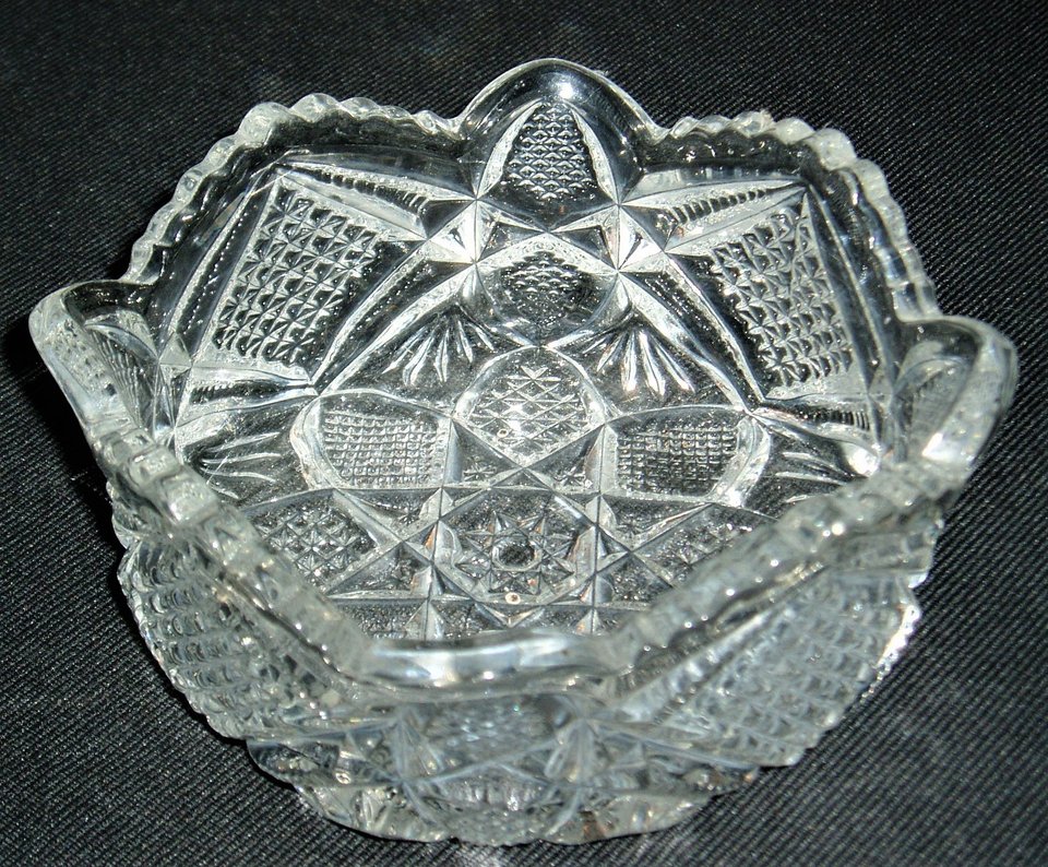 Ornate Faceted Berry Bowls, Set of 5