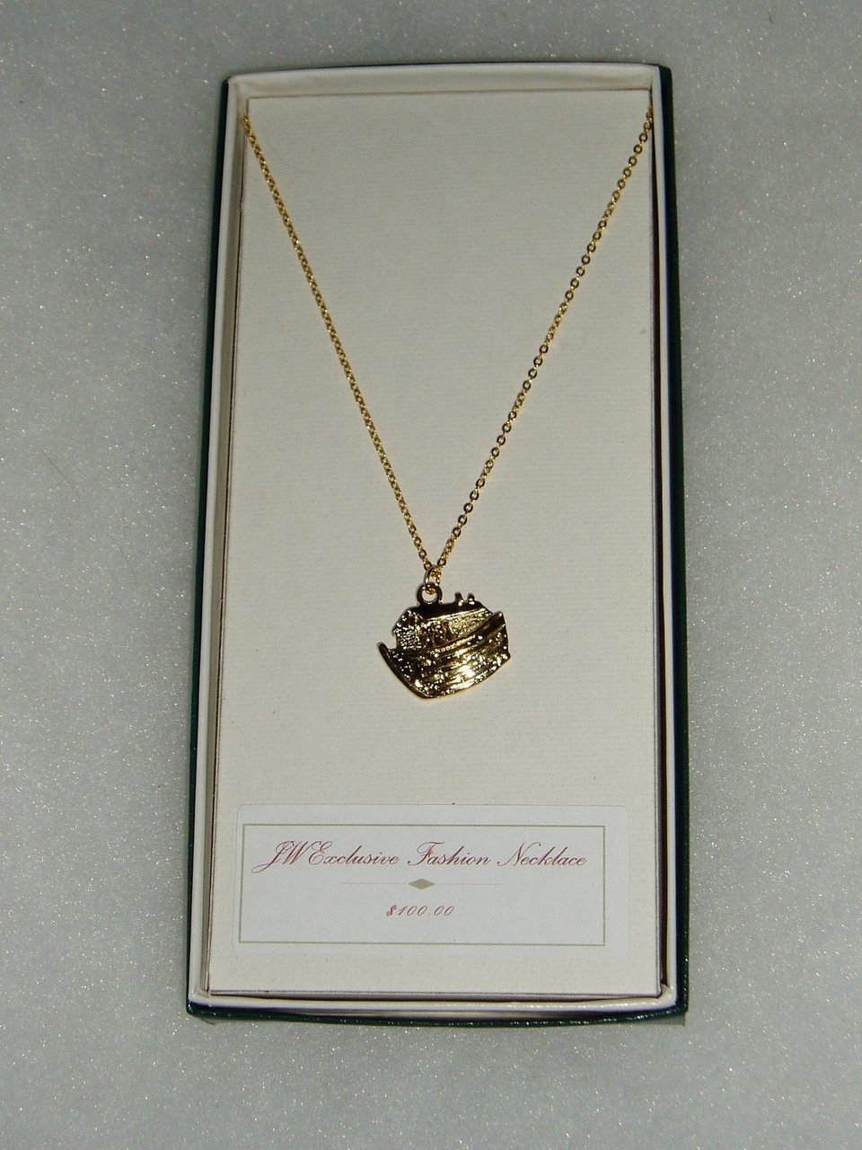 John Wanamaker Vintage Boat Necklace, New Old Stock