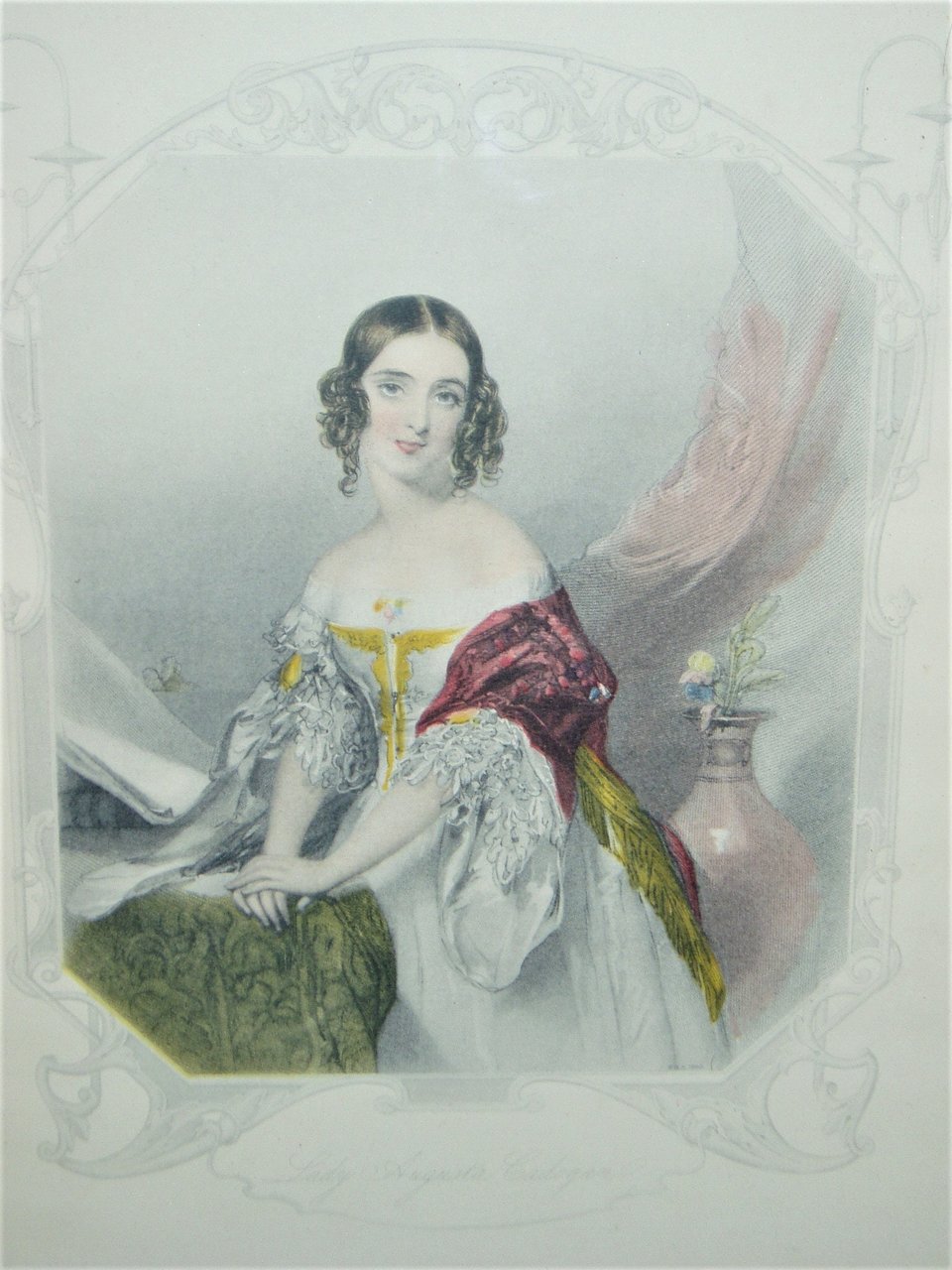Antique Framed Picture, Lady Augusta Cadogan