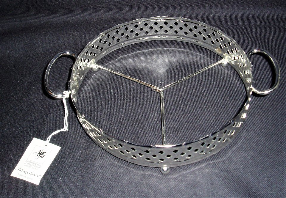 Relish Tray in Carrier, International Silver Co.,  New Old Stock