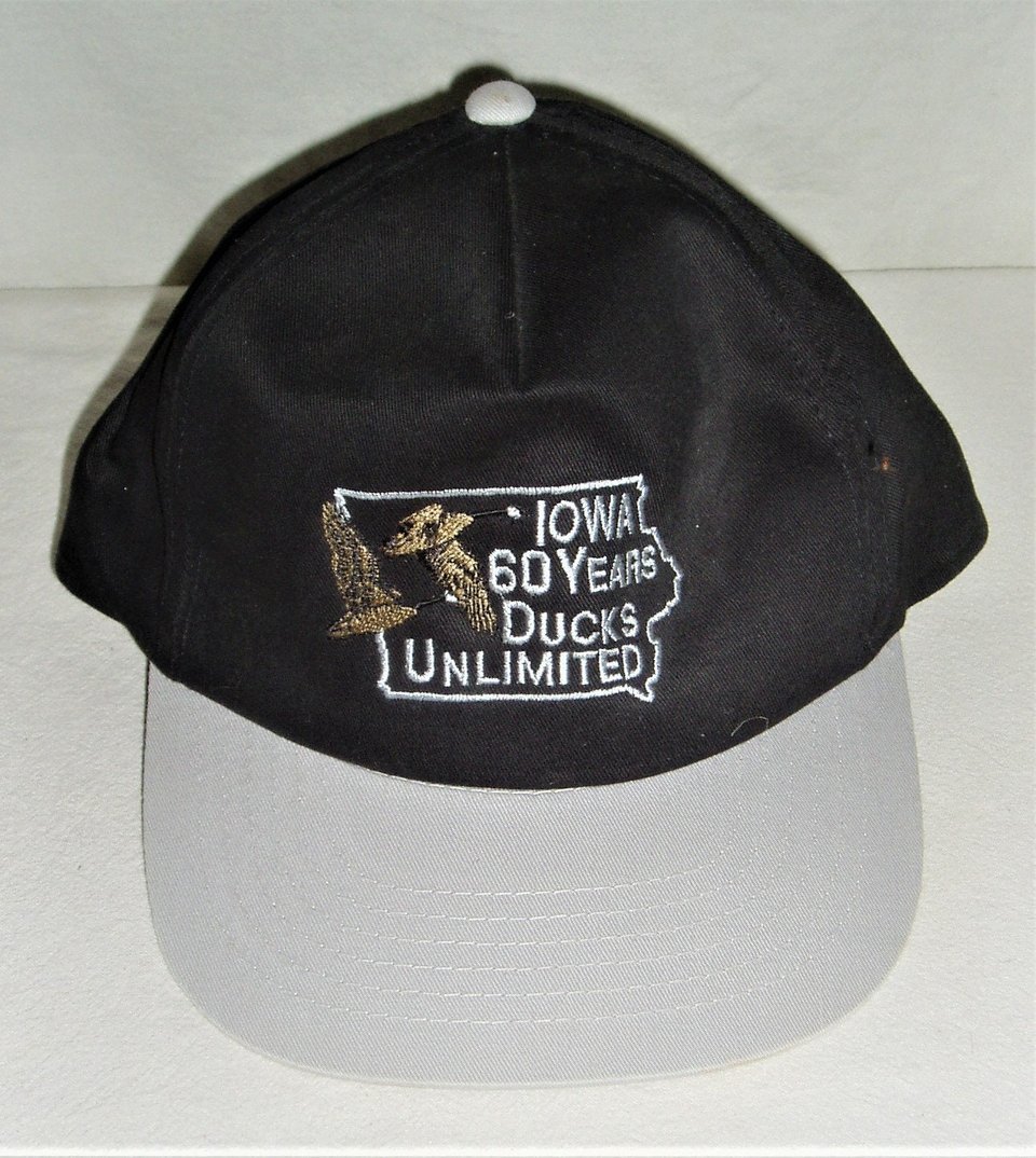 Ducks Unlimited Hat Cap, Iowa 60 Years, Winnebago-Hancock Chapter, Adjustable Snapband