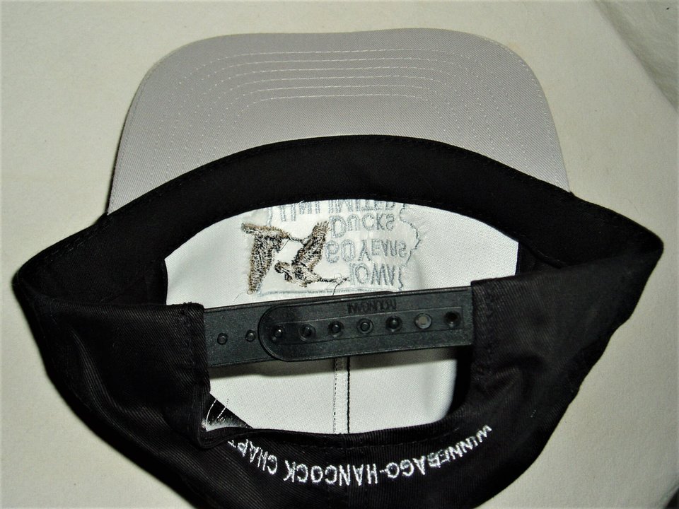 Ducks Unlimited Hat Cap, Iowa 60 Years, Winnebago-Hancock Chapter, Adjustable Snapband