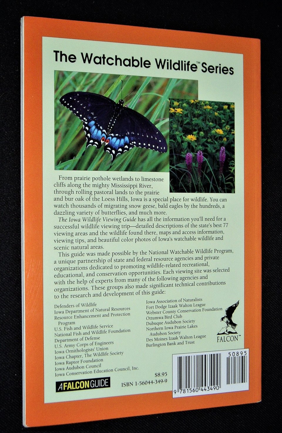 First Edition Book, 1995, Iowa Wildlife Viewing Guide, Falcon Press