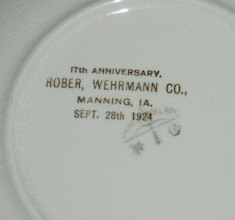 Antique Advertising Plate, Daudin Game Birds, Quail, Pheasant, 1924, Manning, Iowa