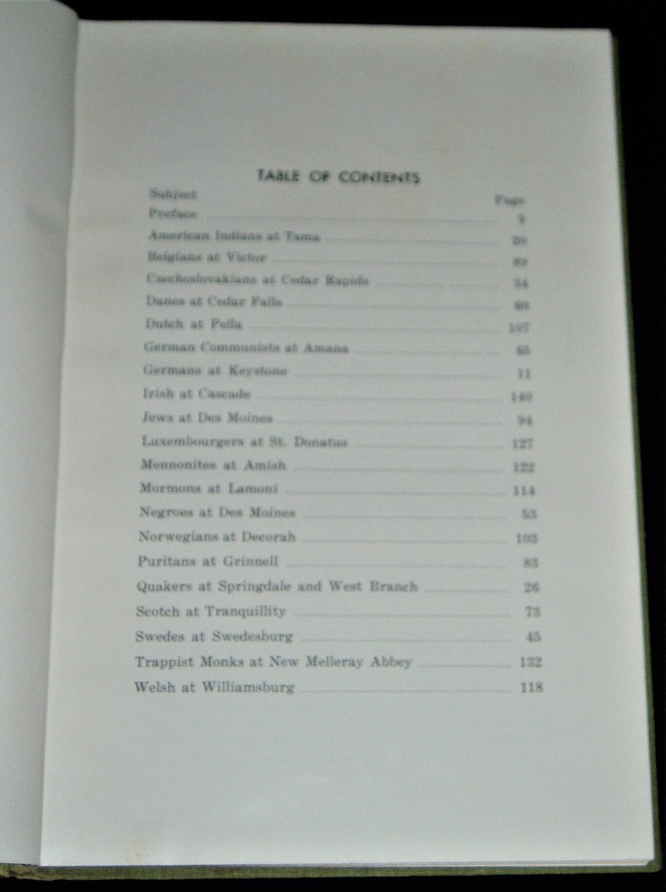 First Edition Book, Old World Iowans, Ethnic/Cultural Studies