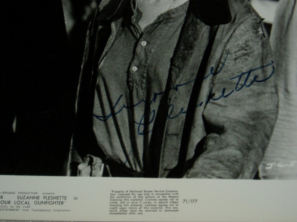 Rare Double Autograph, Signed Picture, Harry Morgan & Suzanne Pleshette, COA, 1970's