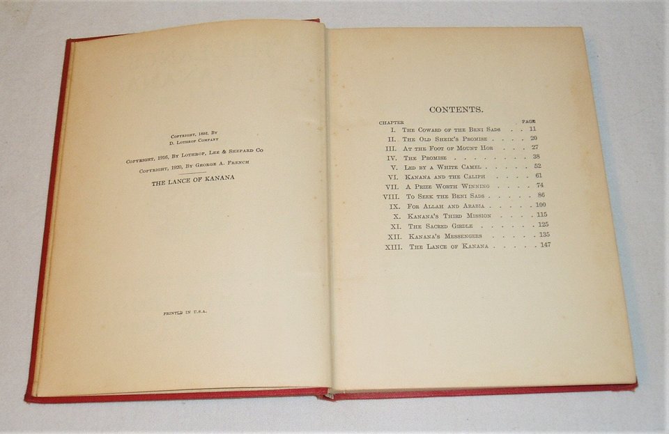 Vintage Book, The Lance of Kanana,