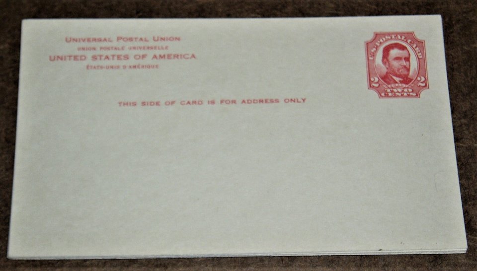 UX25 Unused Postal Card x 7, Ulysses Grant, 1911 Two Cent Card