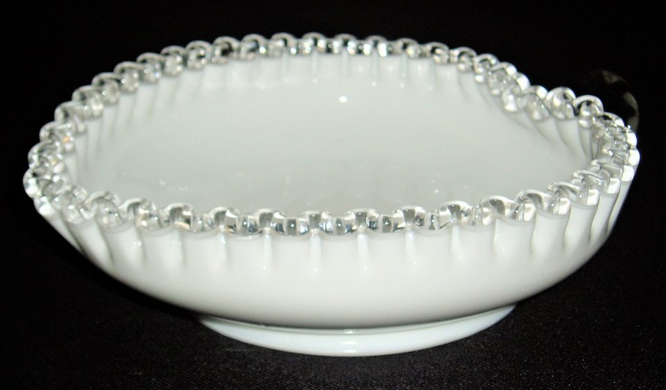 Fenton Silver Crest Heart-Shaped Handled Relish
