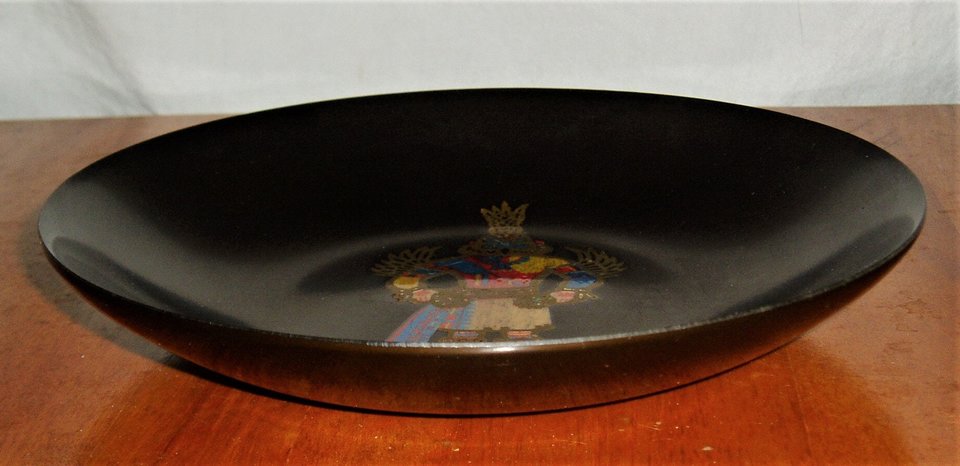 Couroc Hummingbird Kachina Bowl, Hand Inlay