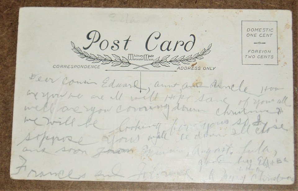 Postcard, Santa Writing Lists