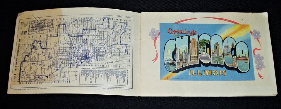 Pictorial Chicago Booklet, Curt Teich Postcard Photos