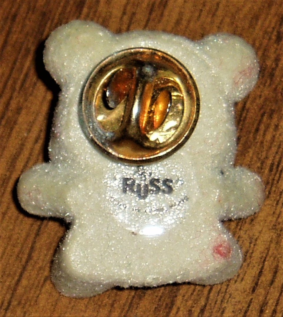 Russ Fuzzy Bear with Clover Pin