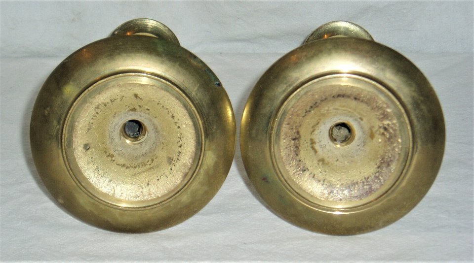 Brass Candlesticks, 7.25" Pair