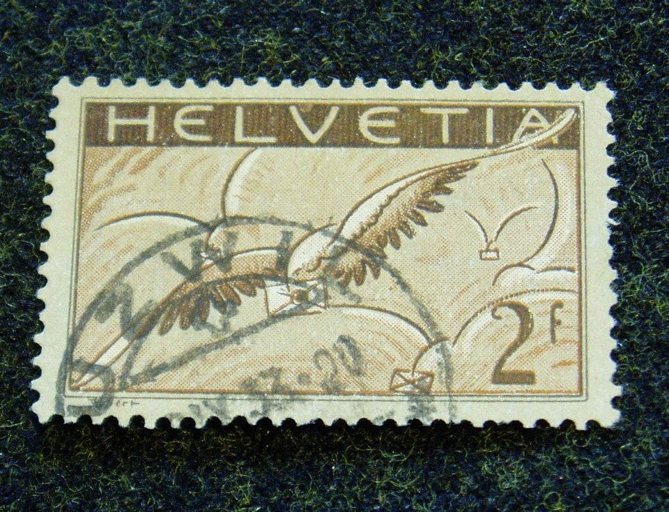 Switzerland Air Mail Stamp, C15, 1920s