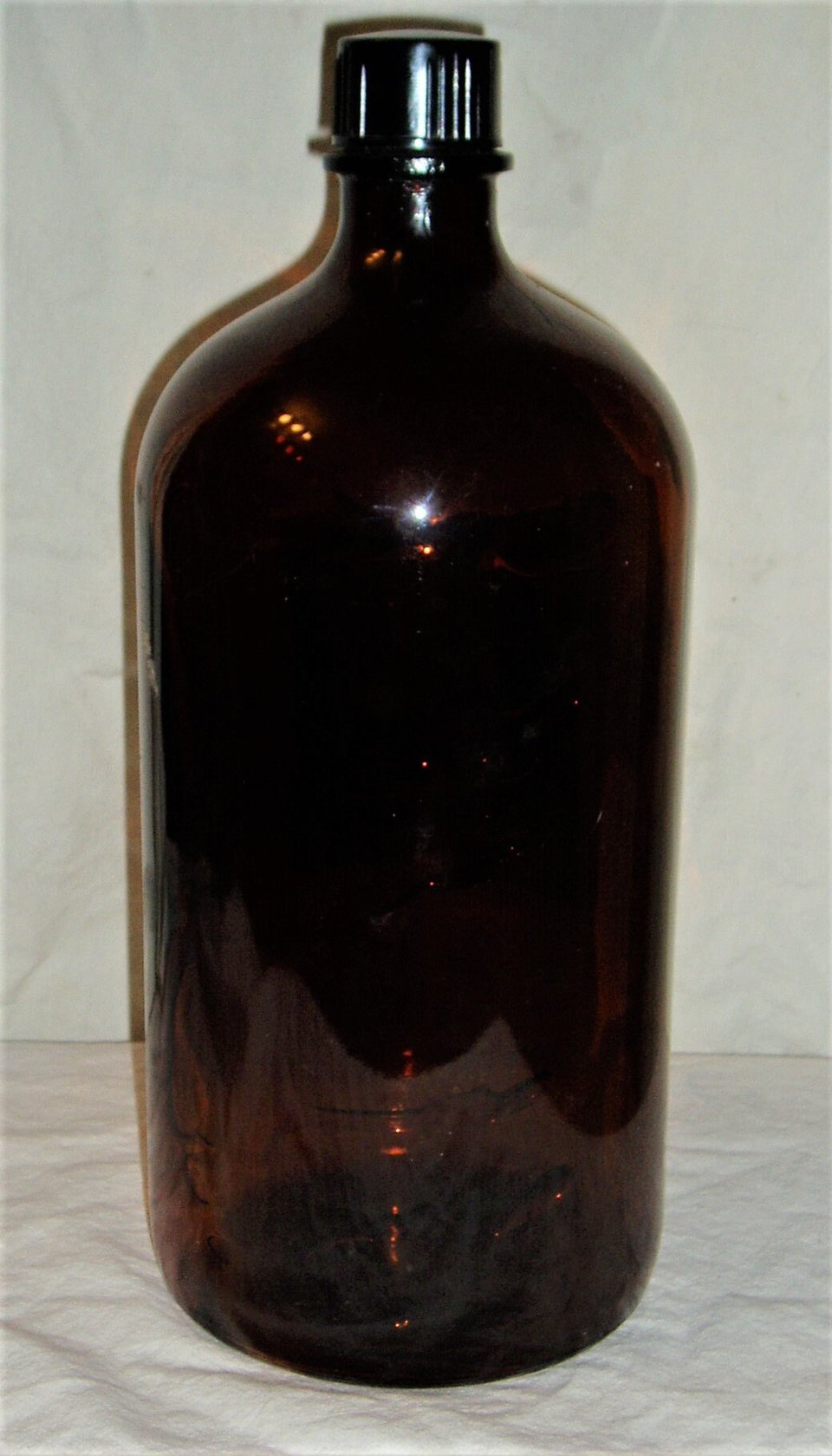 Gallon Brown Bottle, Pharmacy RX Apothecary, Digitalin and Strychnine, Empty