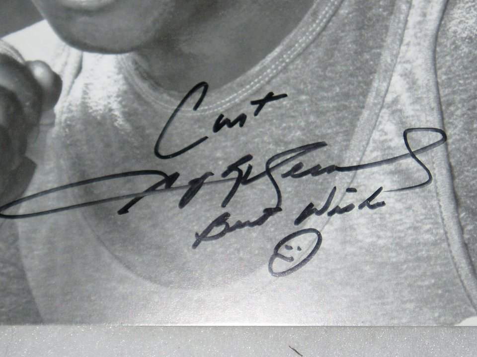 Autographed Photo, Sugar Ray Leonard, Boxing Memorabilia,  1980's, Free USA Shipping
