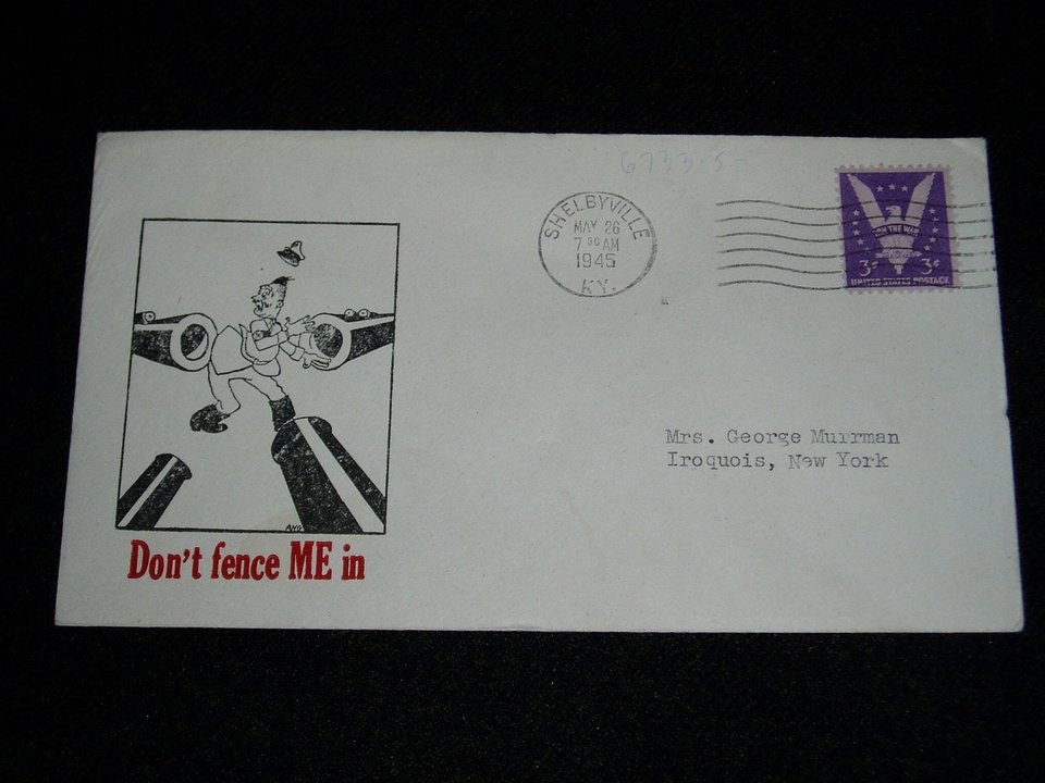 World War II Patriotic Cover No. 1, Anti-Hitler Anti-Nazi Catchet, Postal History