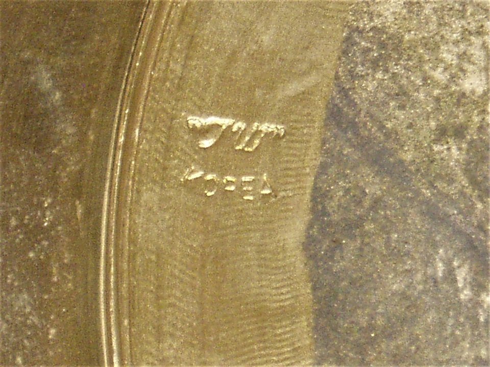 Brass Plate, Ox Cart, Made in Korea
