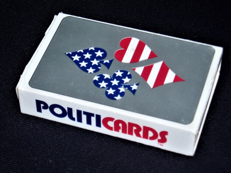 PolitiCards 1971, Humorous Playing Cards with Cartoon Political Figures