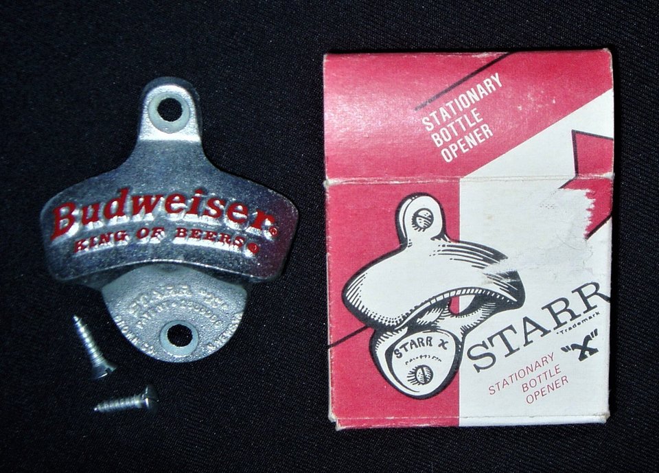 Budweiser Bottle Opener, Starr "X", Brown Co.