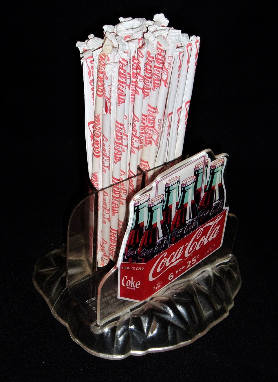 Vintage Coca-Cola Diner Straw and Napkin Holder