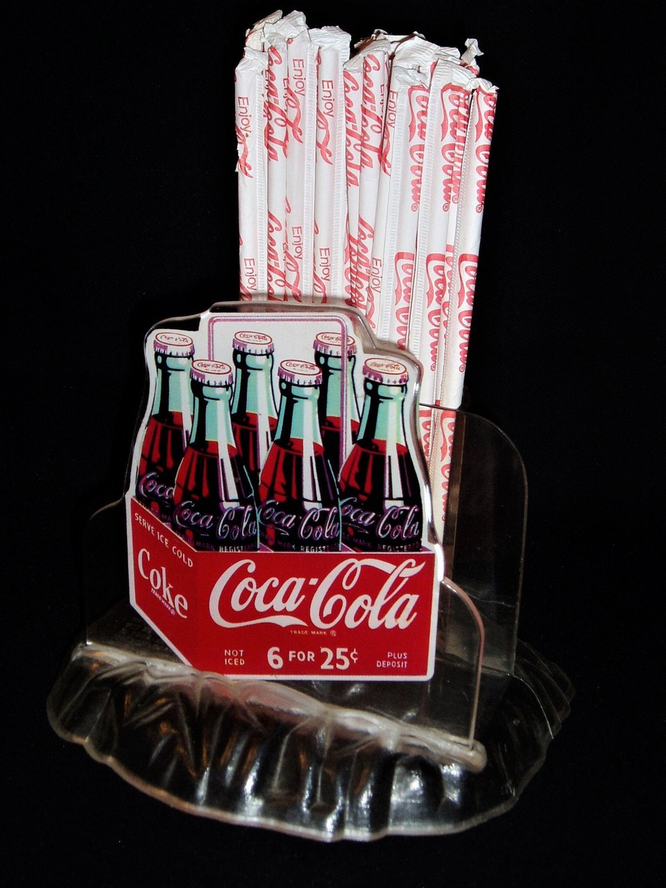Vintage Coca-Cola Diner Straw and Napkin Holder