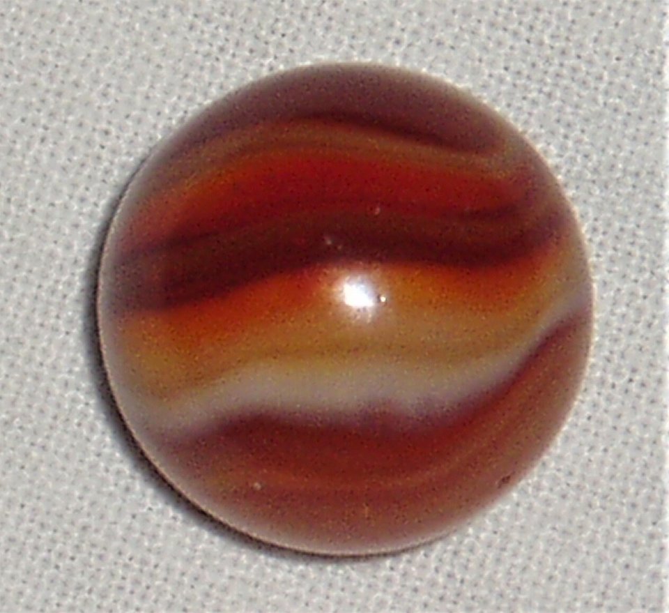 Vintage Peltier Marble, Bloody Mary .651" Mint