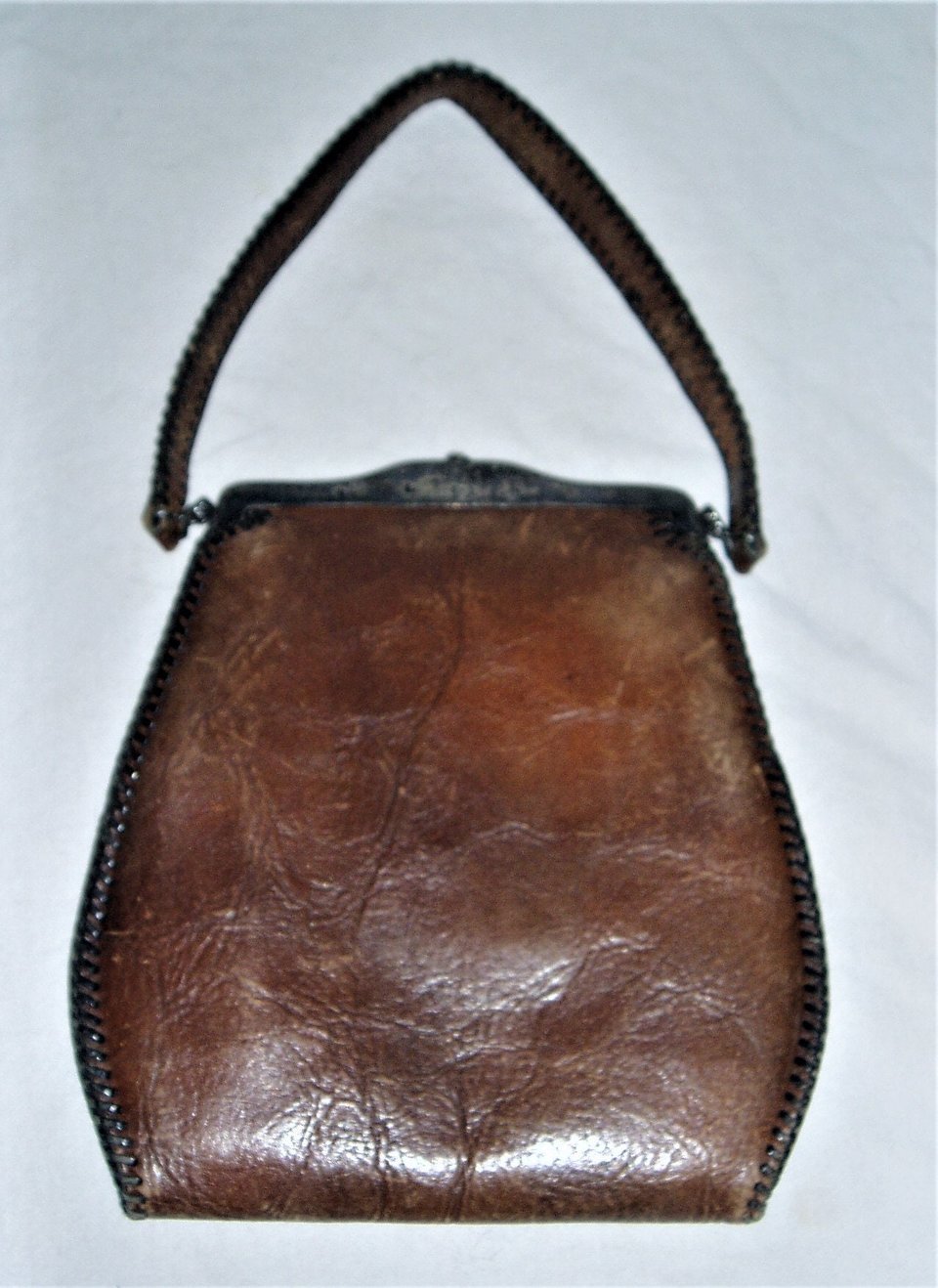 Arts & Crafts Leather Purse, Excellent