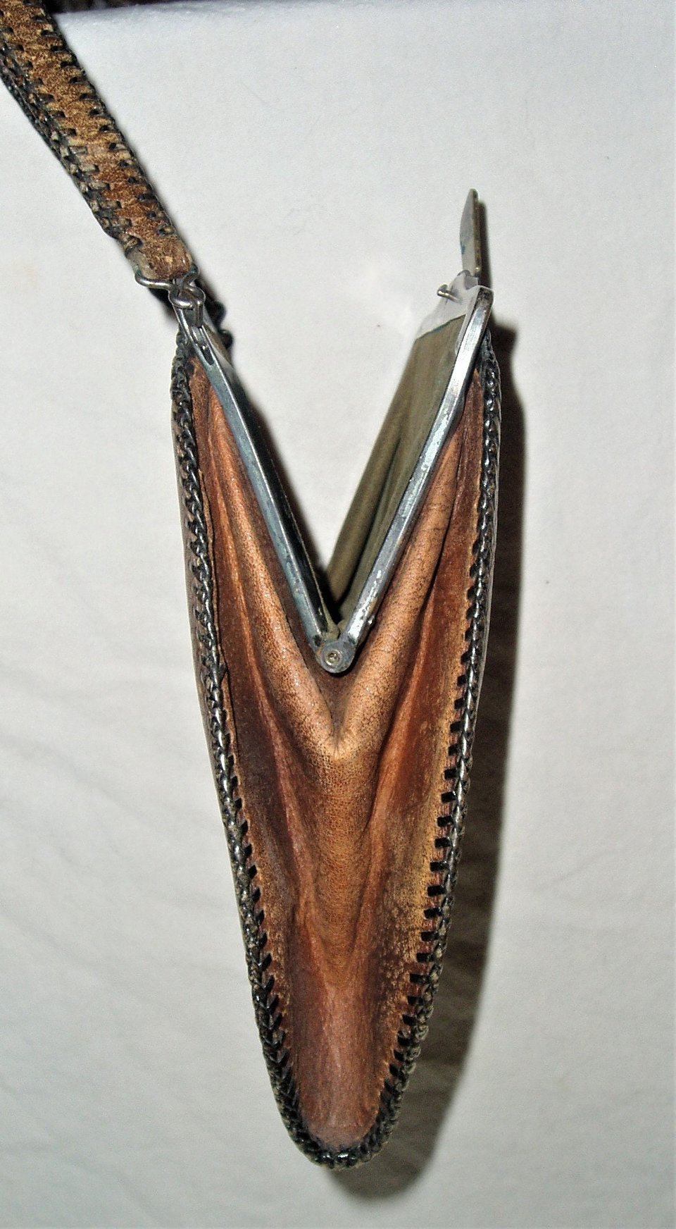 Arts & Crafts Leather Purse, Excellent