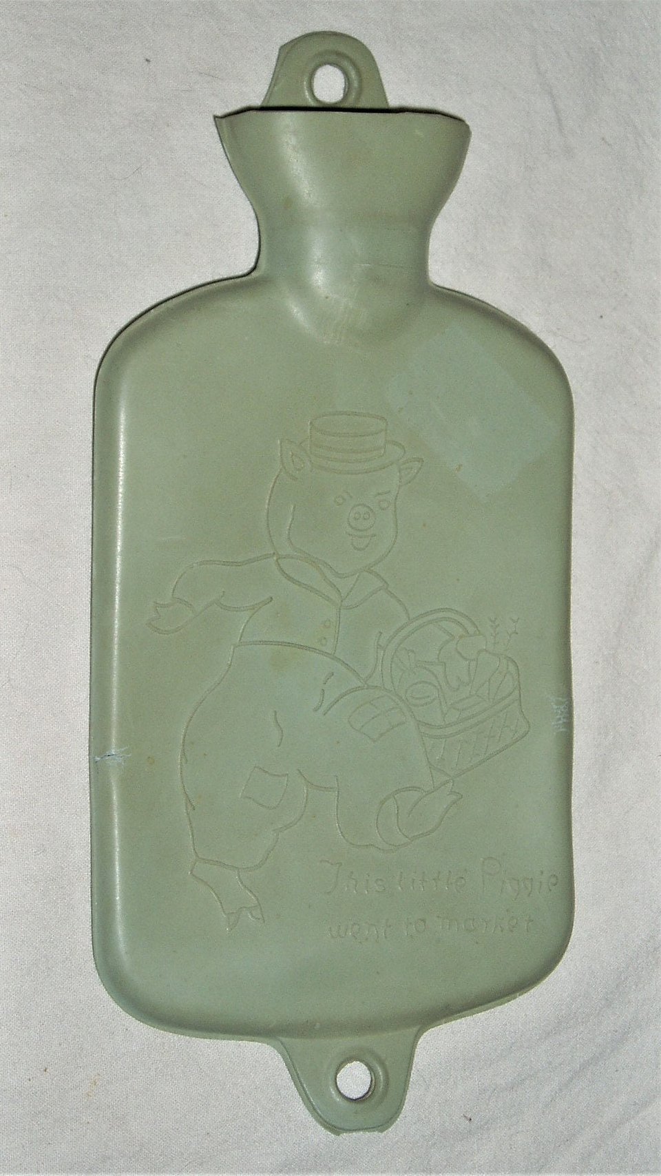 Vintage Leaky Hot Water Bottle, This Little Piggy