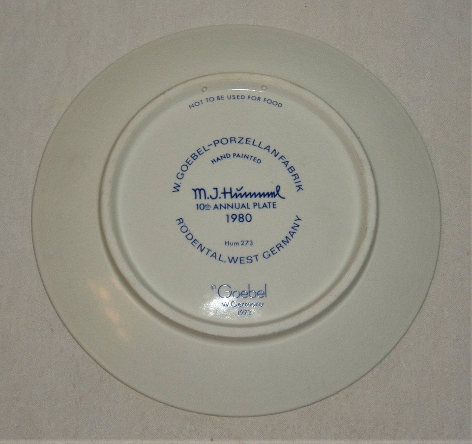 Hummel Goebel Annual Plate, 1980