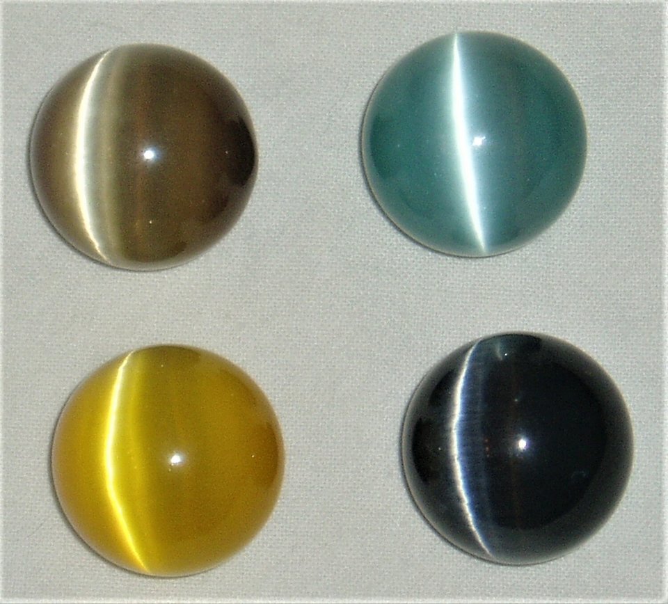 Fiber Optic Marbles x 4, 24-25mm