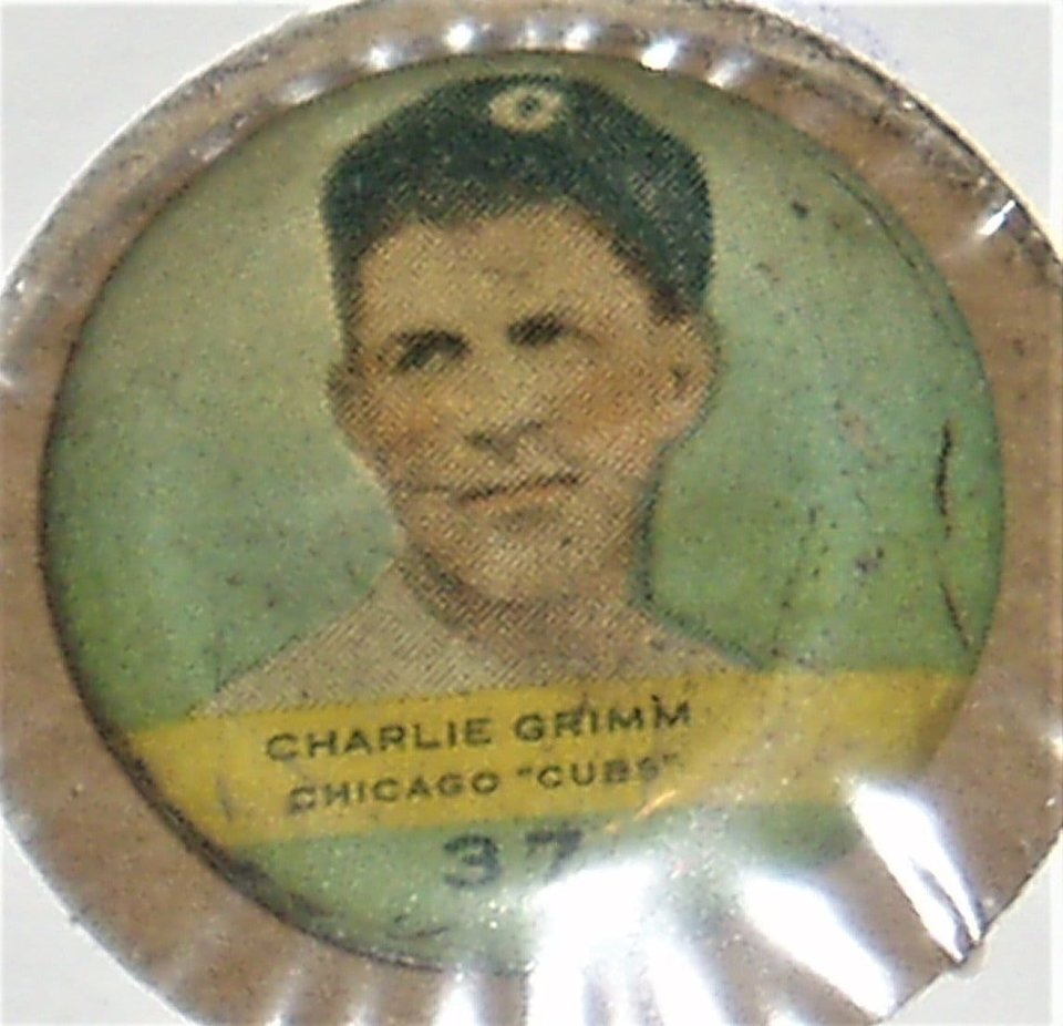 Charlie Grimm Baseball Pin, 1932 Orbit Gum