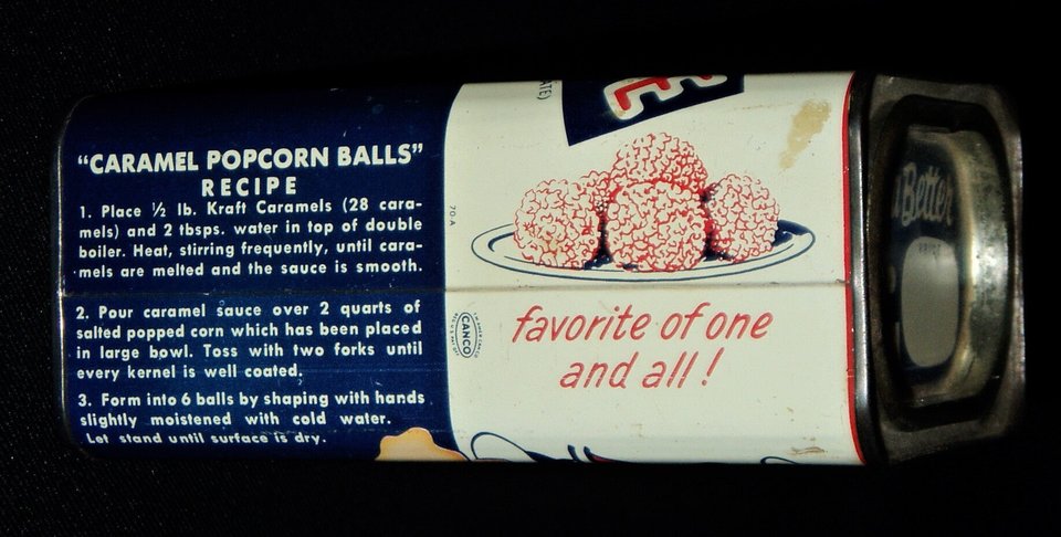 Vintage Tin Popeye Popcorn, Movie TV Prop
