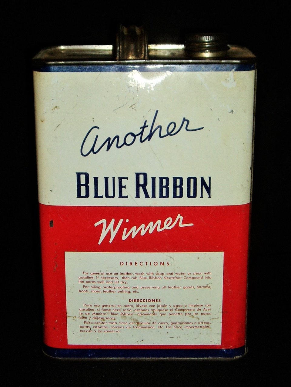 Vintage Tin, Blue Ribbon Neatsfoot Compound