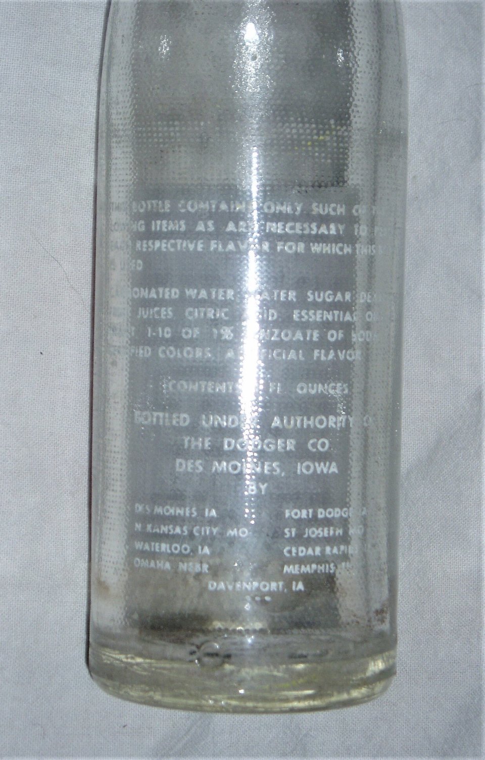 Dodger Beverage Bottle, 9 oz, Des Moines