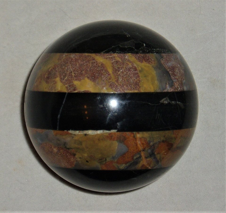 Large 3.25" Layered Marble Decorator Sphere