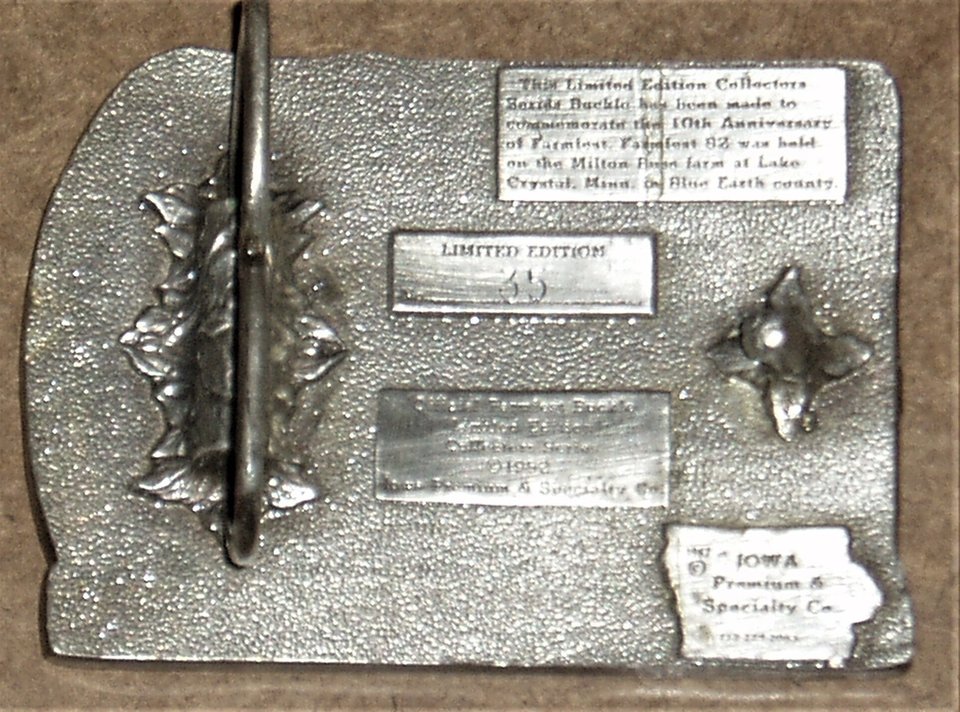 Belt Buckle, Farmfest 82, Lake Crystal MN