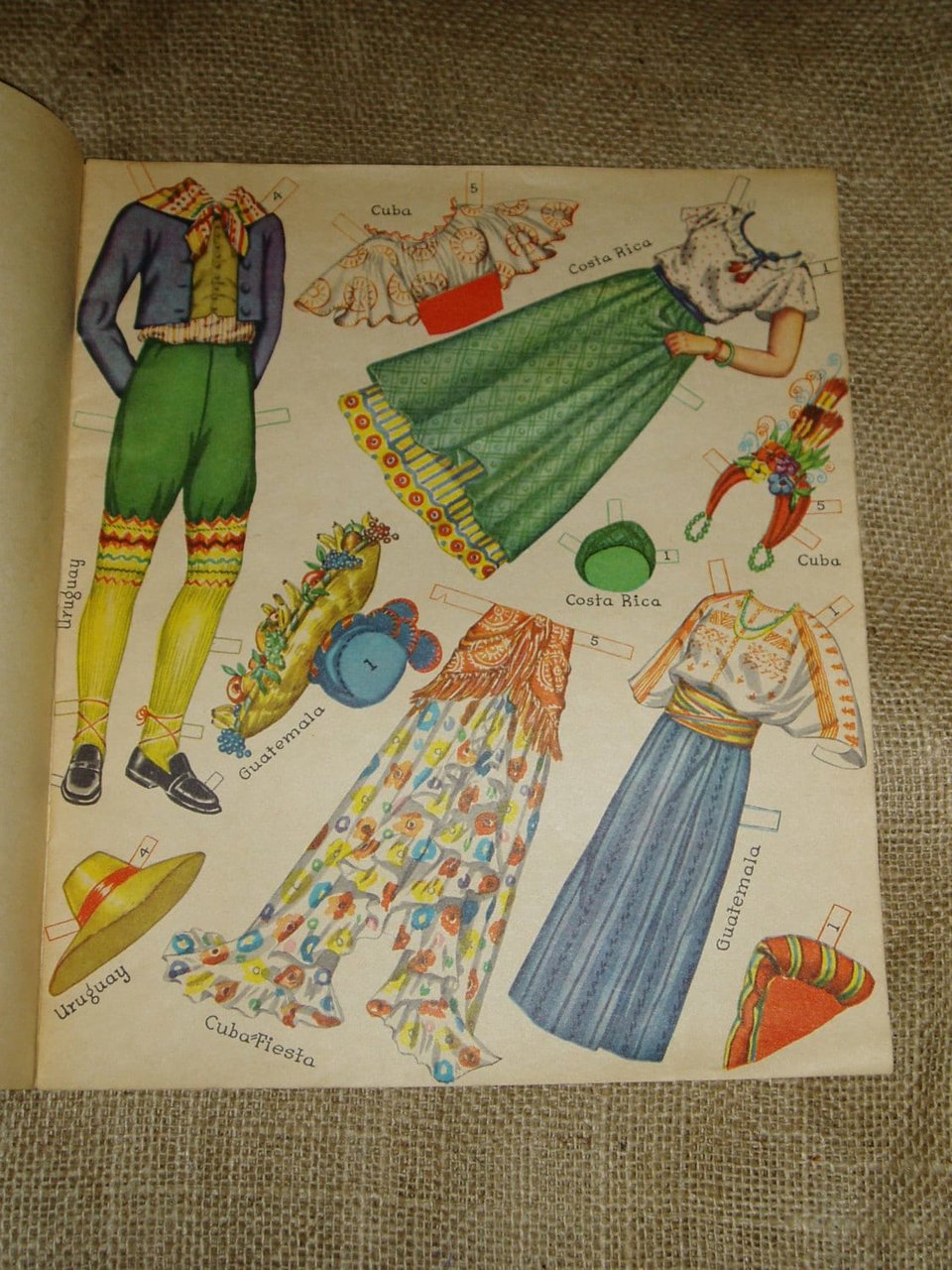 Paper Doll Book, NOS, Fiesta Paper Dolls, 1950s, Original - Not Repros!