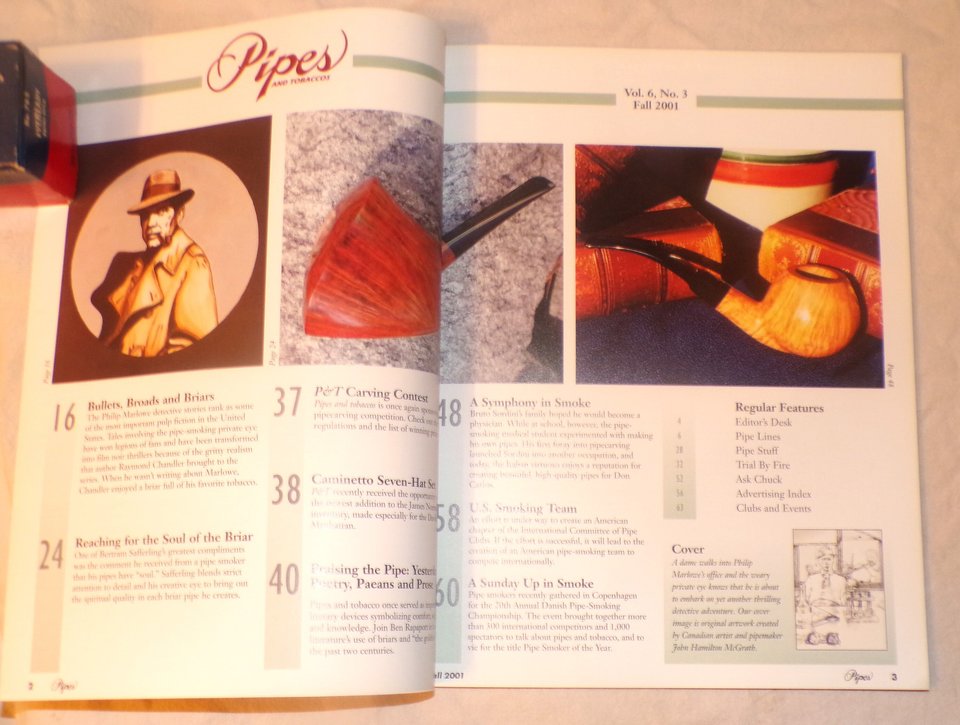 Pipes and Tobaccos Magazine, Fall 2001, Like new