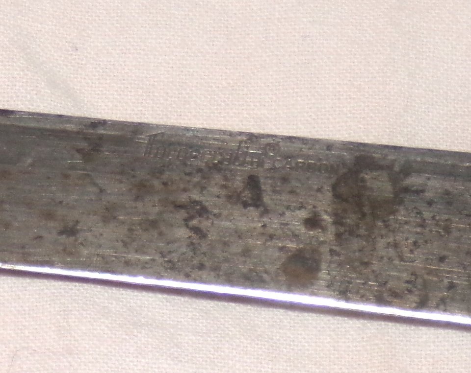 Vintage ForgeCraft Knife, Full Tang, Hi-Carbon, Brass Rivets