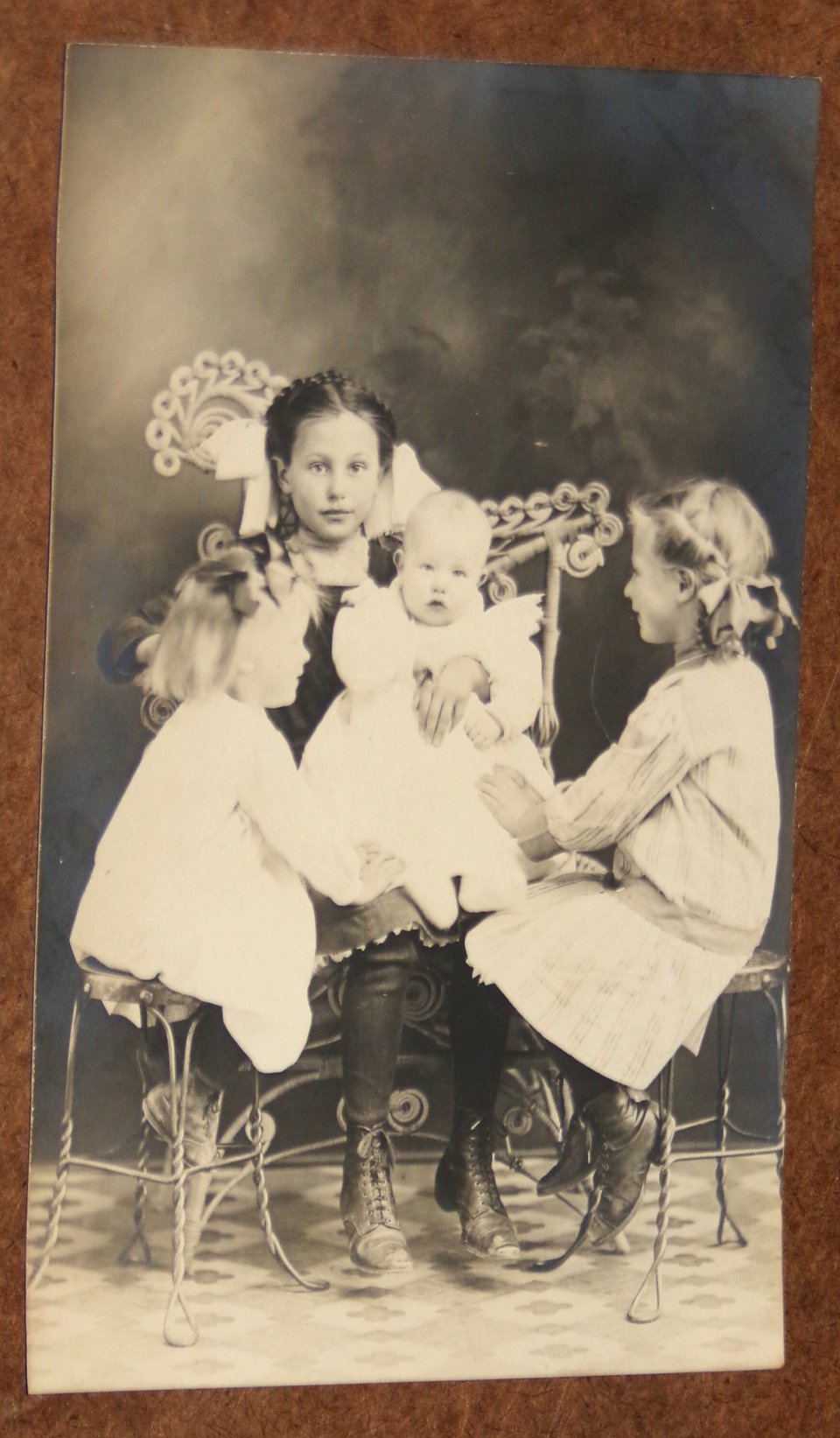 RPPC Real Photo Postcard, Plainfield Horton Iowa, Little Girls, Add'l Cards Ship Free