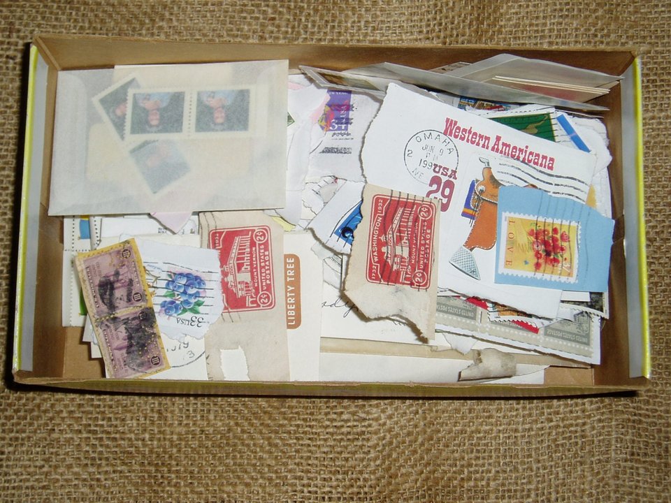 Vintage Advertising, 1954 Mother Goose Shoebox with Stamp Collection