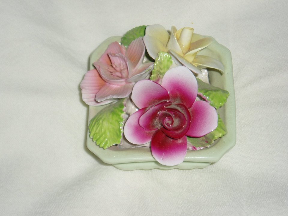 English Bone China Floral Bouquet, Staffordshire Figurine