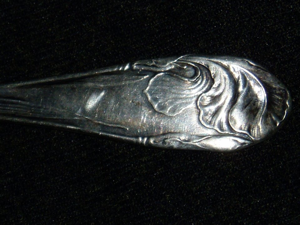 Oneida Serving Spoon, Fleur de Luce, c. 1904