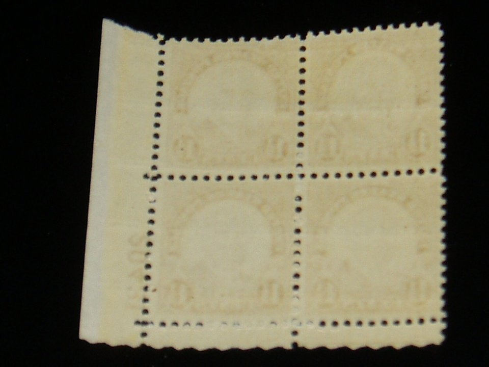 USA Mint Stamp, Plate Block 633, Warren Harding, c. 1927