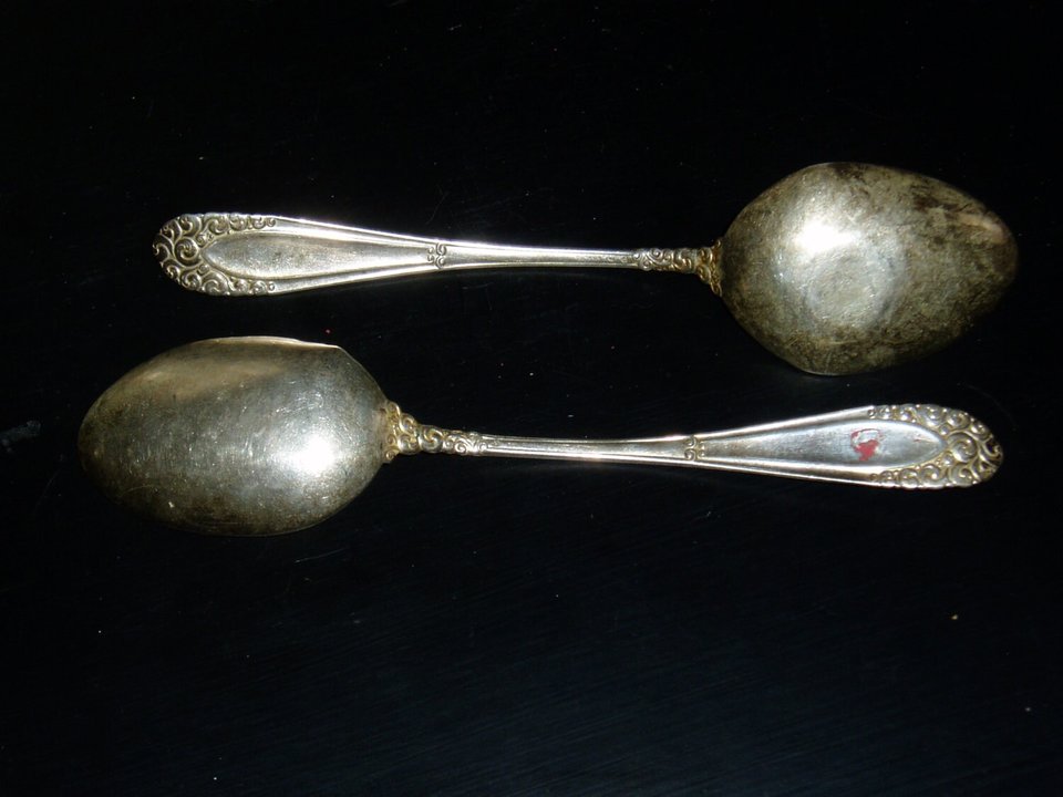 Two Sterling Silver Serving Spoons, Kenilworth Pattern, c. 1887
